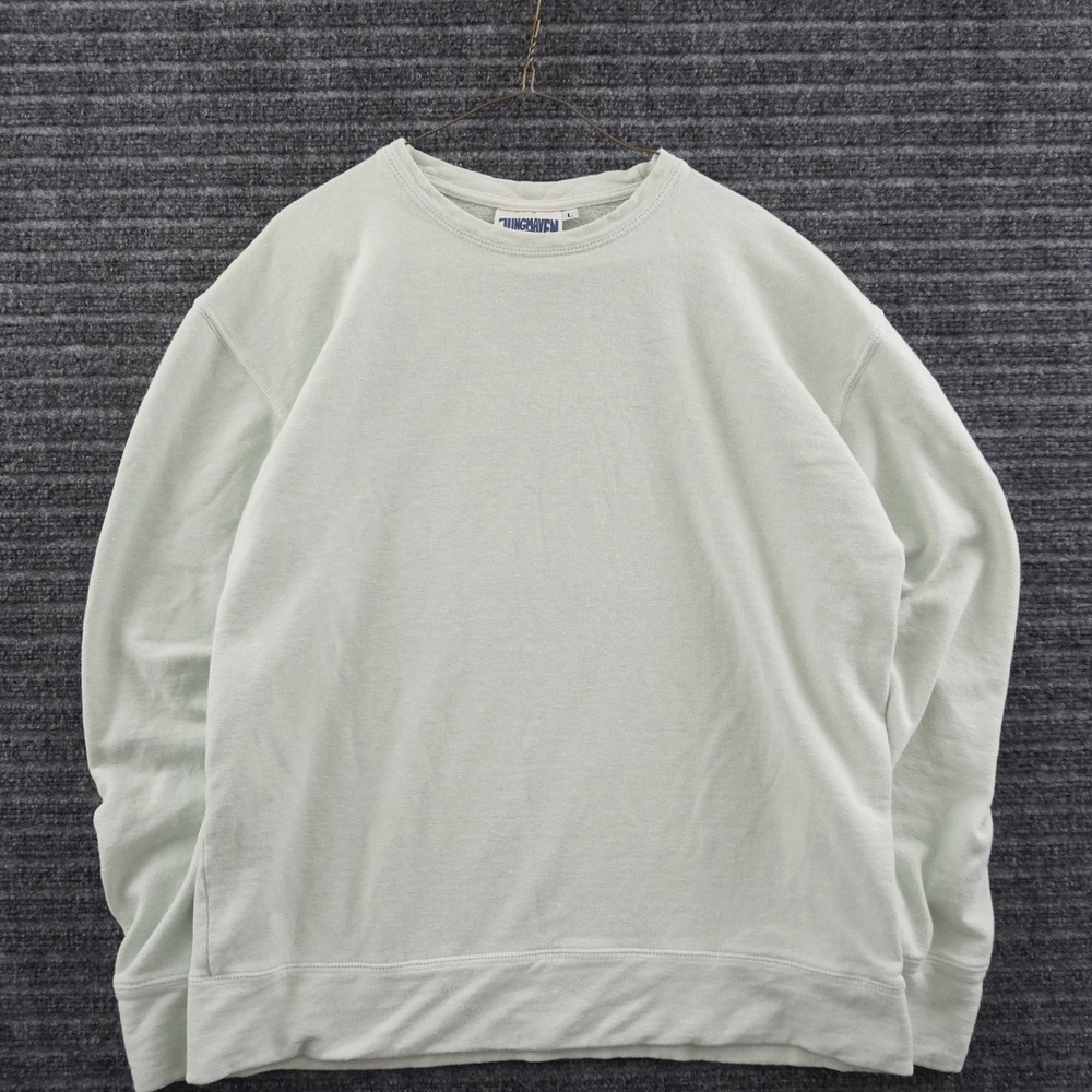 Jungmaven Sweatshirt Mens L Mint Green Hemp Organic Cotton Made in USA